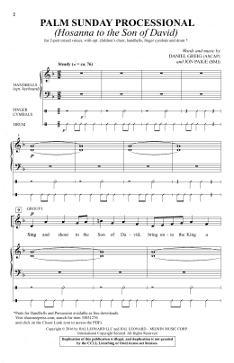 page one of Palm Sunday Processional (Hosanna To The Son Of David) (2-Part Choir)