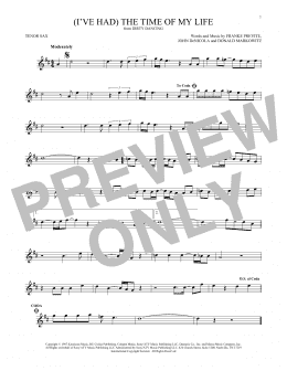 page one of (I've Had) The Time Of My Life (Tenor Sax Solo)