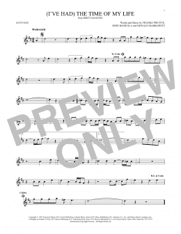 page one of (I've Had) The Time Of My Life (Alto Sax Solo)