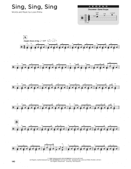 page one of Sing, Sing, Sing (Drum Chart)