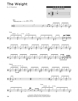 page one of The Weight (Drum Chart)