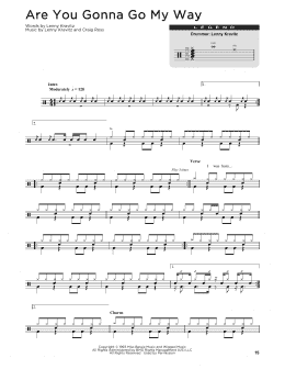 page one of Are You Gonna Go My Way (Drum Chart)