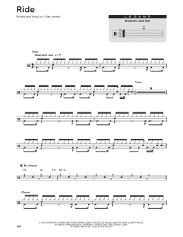 page one of Ride (Drum Chart)