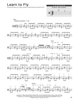 page one of Learn To Fly (Drum Chart)