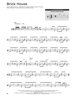 page one of Brick House (Drum Chart)