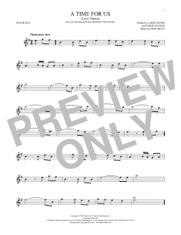 page one of A Time For Us (Love Theme) (Tenor Sax Solo)