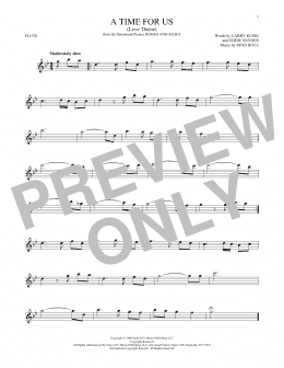 page one of A Time For Us (Love Theme) (Flute Solo)