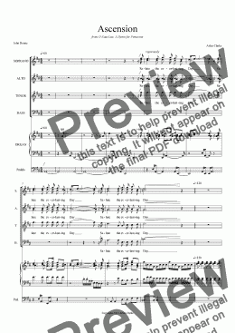 page one of Ascension - SATB, Organ
