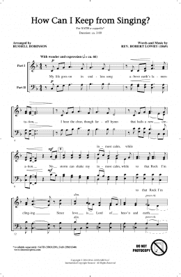 page one of How Can I Keep From Singing? (SATB Choir)