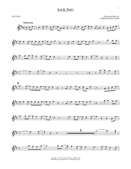 page one of Sailing (Alto Sax Solo)