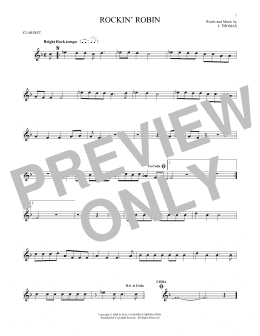 page one of Rockin' Robin (Clarinet Solo)