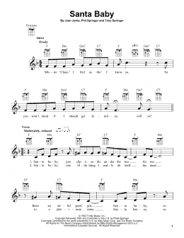 page one of Santa Baby (Ukulele)