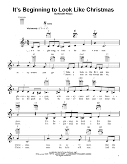 page one of It's Beginning To Look Like Christmas (Ukulele)