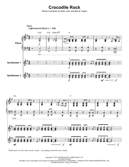 page one of Crocodile Rock (Keyboard Transcription)