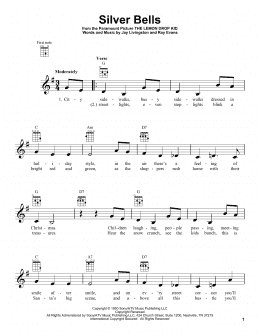 page one of Silver Bells (Ukulele)