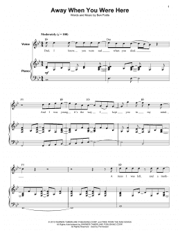 page one of Away When You Were Here (Keyboard Transcription)