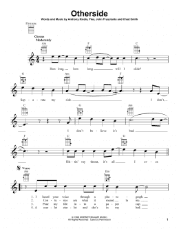 page one of Otherside (Ukulele)