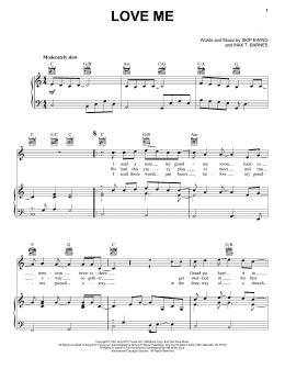 page one of Love Me (Piano, Vocal & Guitar Chords (Right-Hand Melody))