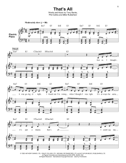 page one of That's All (Keyboard Transcription)