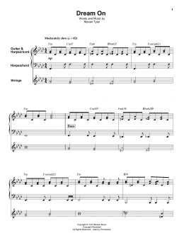 page one of Dream On (Keyboard Transcription)