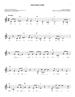 page one of Kiss From A Rose (Easy Lead Sheet / Fake Book)