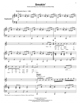 page one of Smokin' (Keyboard Transcription)