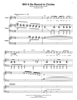 page one of Will It Go Round In Circles (Keyboard Transcription)