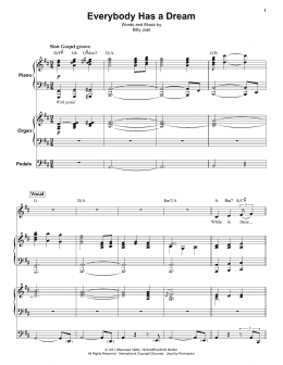 page one of Everybody Has A Dream (Keyboard Transcription)