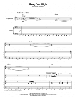 page one of Hang 'Em High (Keyboard Transcription)