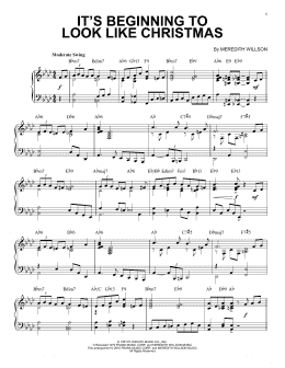 page one of It's Beginning To Look Like Christmas [Jazz version] (arr. Brent Edstrom) (Piano Solo)