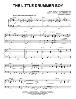 page one of The Little Drummer Boy (Piano Solo)