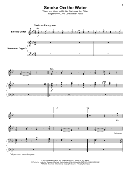 page one of Smoke On The Water (Keyboard Transcription)