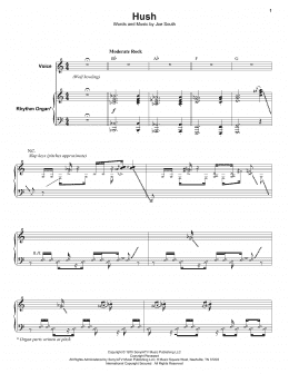 page one of Hush (Keyboard Transcription)