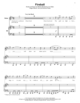 page one of Fireball (Keyboard Transcription)