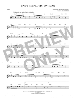 page one of Can't Help Lovin' Dat Man (French Horn Solo)