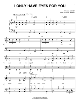 page one of I Only Have Eyes For You (Easy Piano)