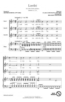 page one of Lorelei (3-Part Treble Choir)