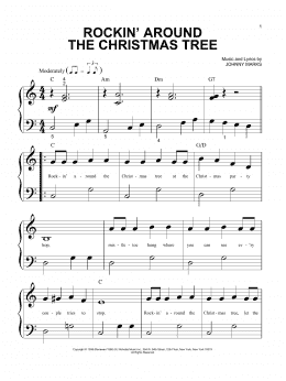 page one of Rockin' Around The Christmas Tree (Big Note Piano)