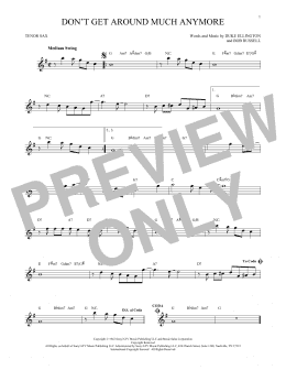 page one of Don't Get Around Much Anymore (Tenor Sax Solo)