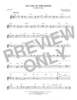 page one of Fly Me To The Moon (In Other Words) (Alto Sax Solo)