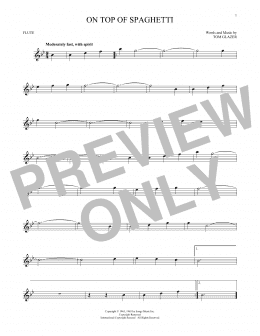 page one of On Top Of Spaghetti (Flute Solo)