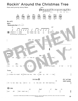 page one of Rockin' Around The Christmas Tree (Guitar Cheat Sheet)