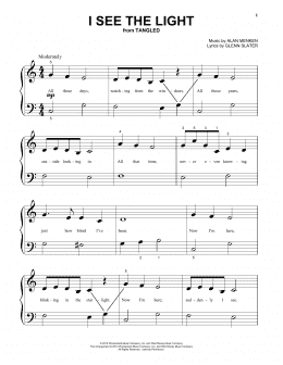 page one of I See The Light (from Tangled) (Beginning Piano Solo)