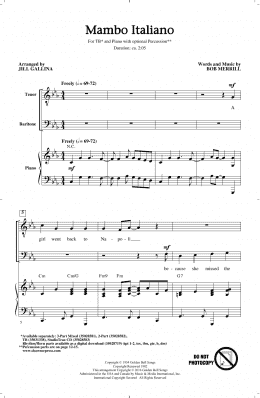 page one of Mambo Italiano (arr. Jill Gallina) (TB Choir)