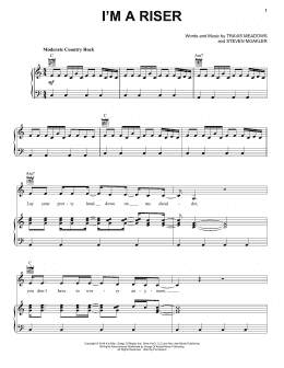 page one of I'm A Riser (Piano, Vocal & Guitar Chords (Right-Hand Melody))