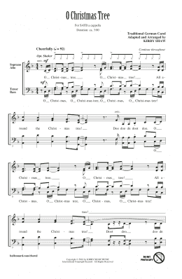 page one of O Christmas Tree (SATB Choir)