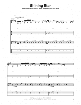 page one of Shining Star (Guitar Tab)