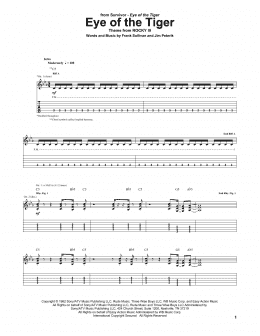 page one of Eye Of The Tiger (Guitar Tab)