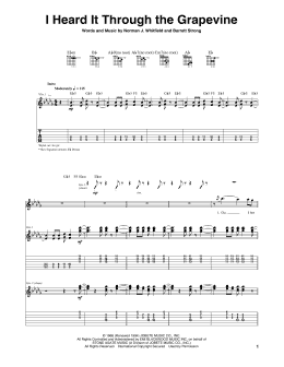 page one of I Heard It Through The Grapevine (Guitar Tab)