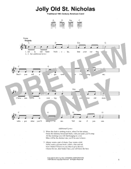 page one of Jolly Old St. Nicholas (Easy Guitar)